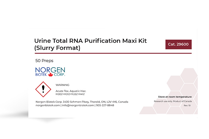 Urine Total RNA Purification Maxi Kit (Slurry Format) Label