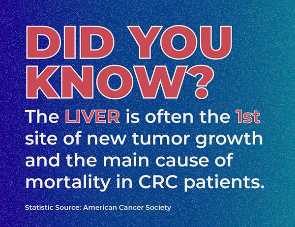 Did you know that the liver is often the first site of new tumor growth and the main cause of mortality in CRC patients