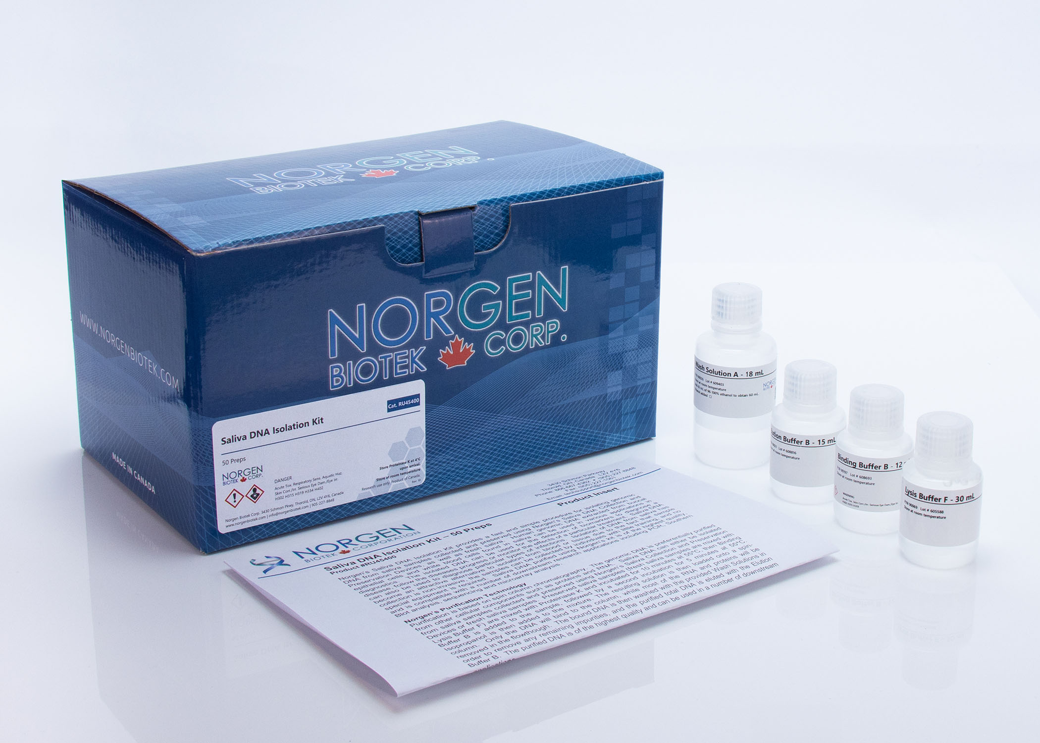 Saliva DNA Isolation Kit and Components
