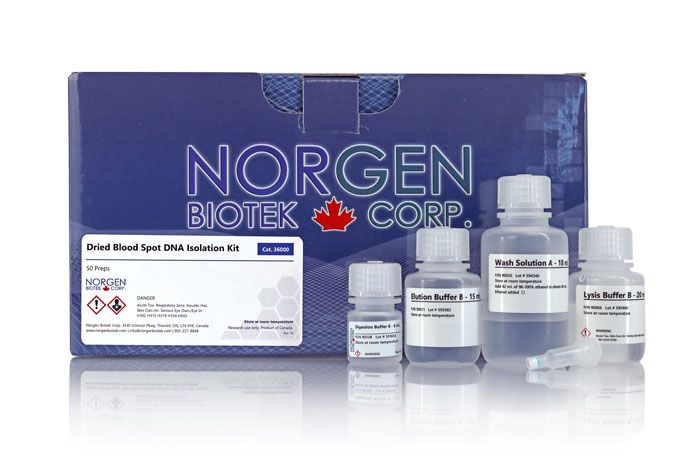 Norgen's Dried Blood Spot (DBS) DNA Isolation Kit (36000)